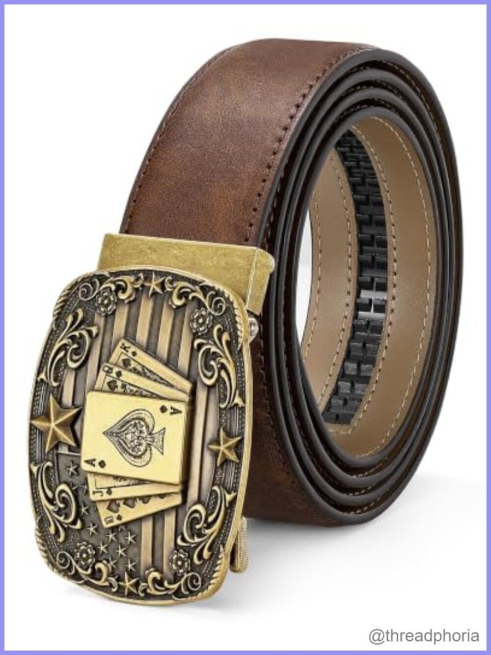 Western Leather Ratchet Belt Solid Strap Cowboy